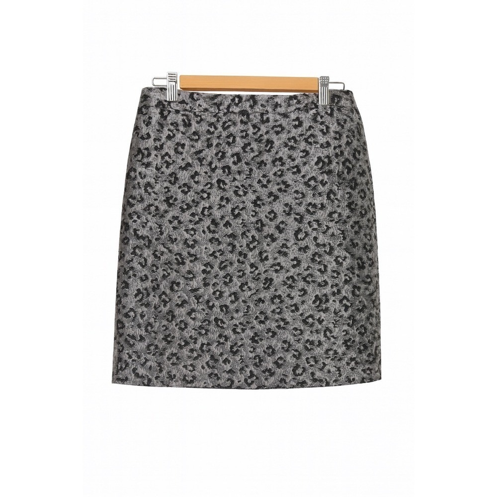 LOFT Silver Animal Print Pencil Skirt Size 12 NWT Metallic Office Siren $90